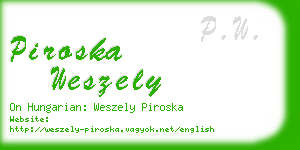 piroska weszely business card